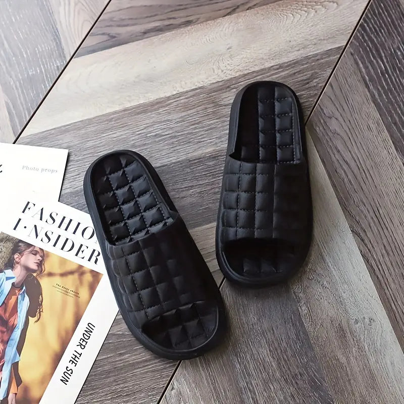 Family Simple Style Couple Non-Slip Soft Sole Slippers Couple Bathroom Slippers Girl Footwear