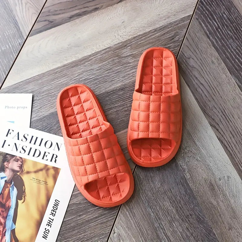 Family Simple Style Couple Non-Slip Soft Sole Slippers Couple Bathroom Slippers Girl Footwear