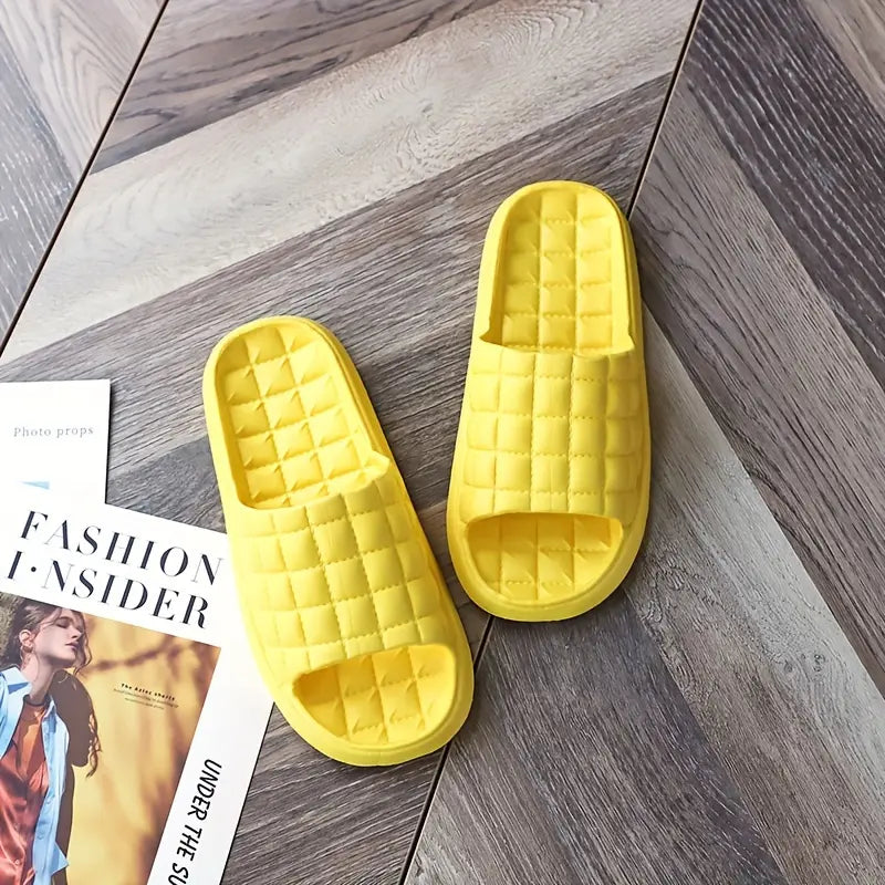 Family Simple Style Couple Non-Slip Soft Sole Slippers Couple Bathroom Slippers Girl Footwear