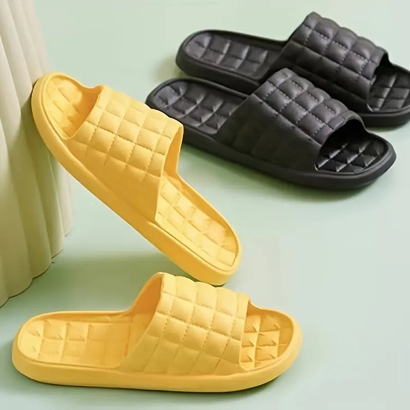 Family Simple Style Couple Non-Slip Soft Sole Slippers Couple Bathroom Slippers Girl Footwear