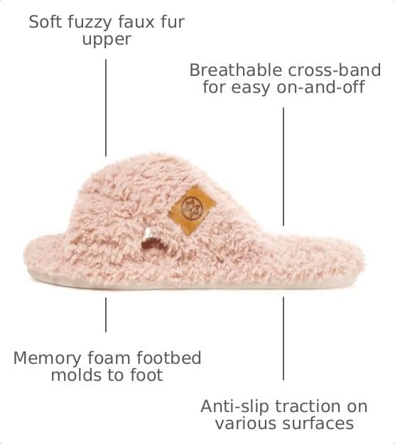 Dokela Fuzzy Open Toe Slippers for Kids Girls Boys House Slipper