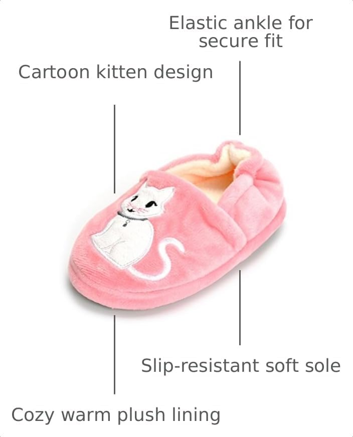 ESTAMICO Girls Boys Slippers Kids Warm Soft Boot Slipper