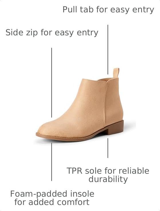 Amazon Essentials Girls' Ankle Boots With Zipper