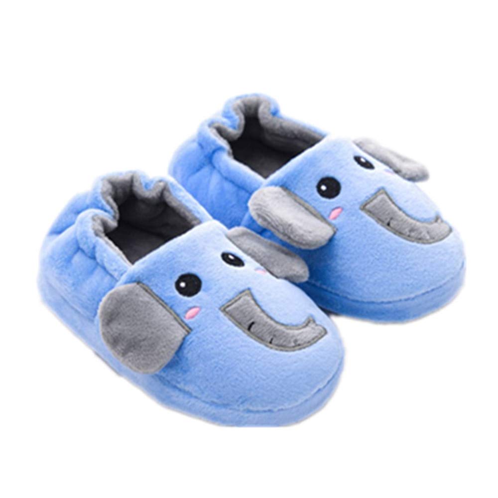 Toddler Boys Slippers Cartoon Cute Animals Plush Warm Home Shoes
