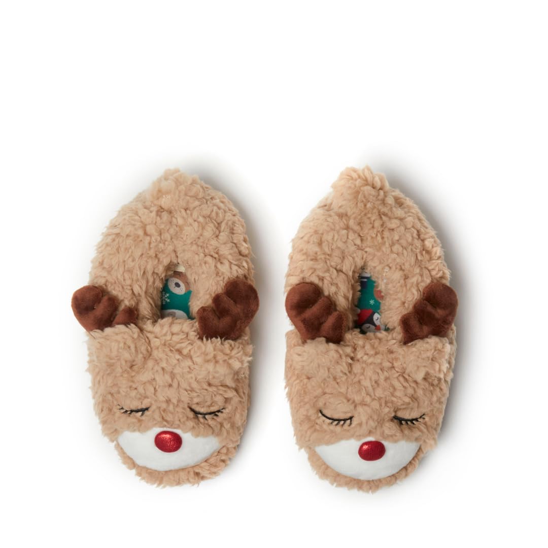 Dearfoams Kids' Kids' Toddlers Whimsical Animal Critter Washable Slipper