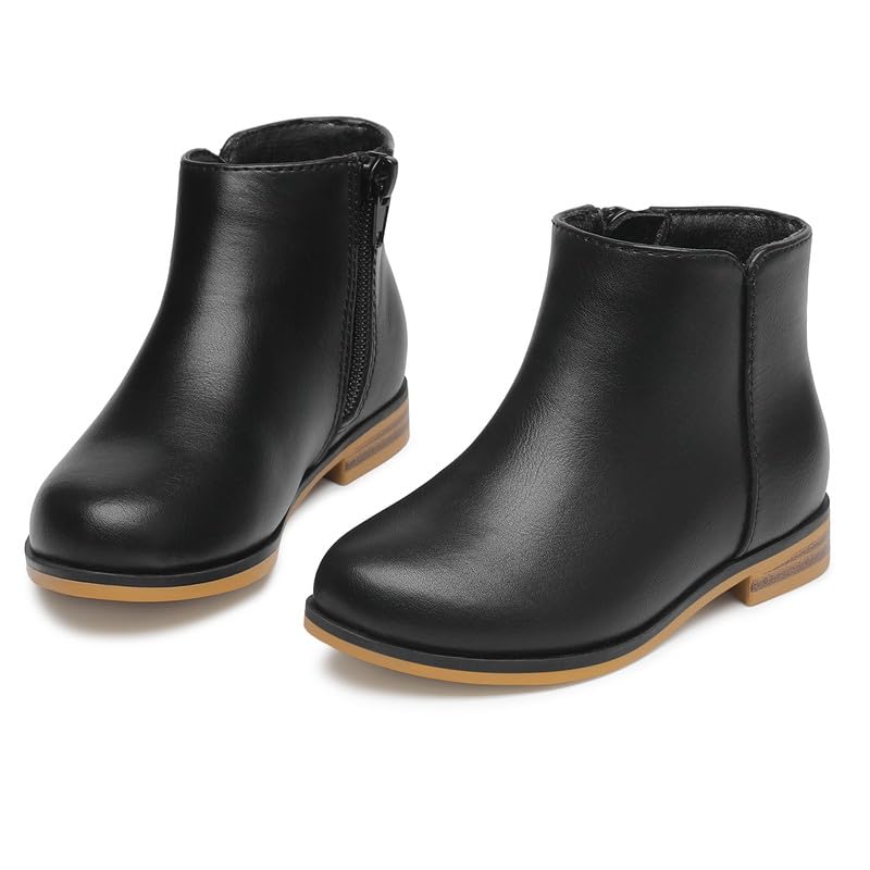 Girls Boots Kids Ankle Boots Side Zipper Booties Fashion Short Suede Low Heels