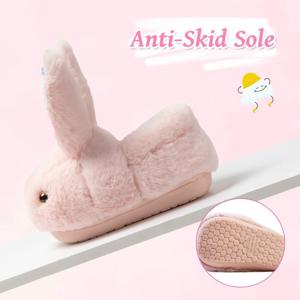 Toddler Bunny Slippers for Girls Boys Plush House Shoes Little Kid/Big Kid