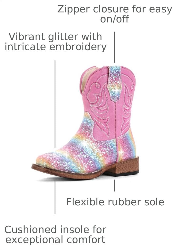 Girls Cowgirl Boots Toddler Boys Cowboy Boots for Kids