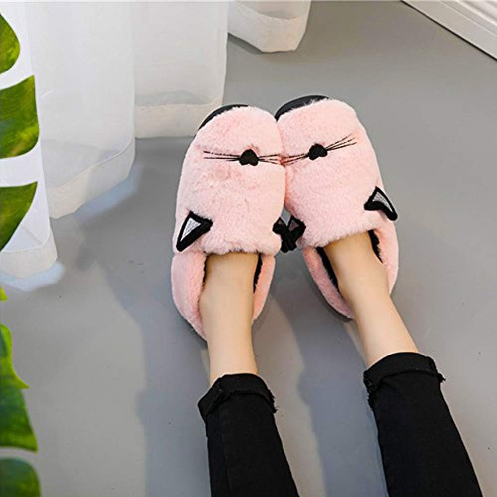 Kids Family Cute Cat Household Anti-Slip Indoor Home Slippers for Girls and Boys