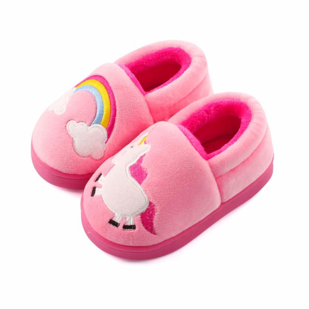 ESTAMICO Girls Boys Plush Warm Slippers