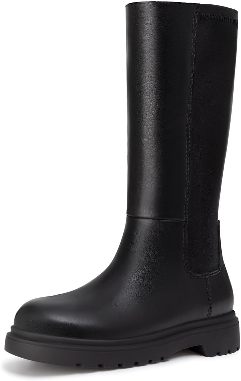 Athlefit Girls Knee High Riding Boots for Kids with Zipper