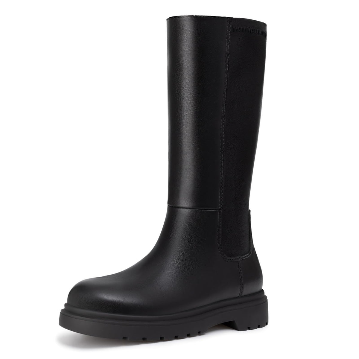 Athlefit Girls Knee High Riding Boots for Kids with Zipper