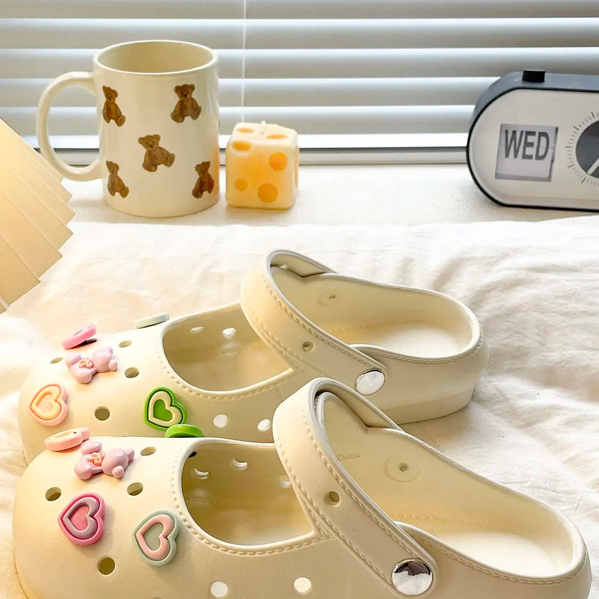 Cute Cartoon Mary Jane Shoes, Floral Decoration Garden Sandals, Soft Eva Sole, Indoor Outdoor Summer Slippers, Girl's Fashion Footwear