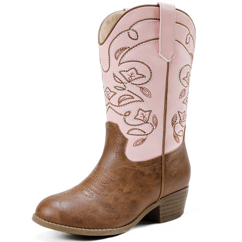 LAURMOSA Cowgirl Boots for Girls Western Cowboy Boots Horse Riding for Kids