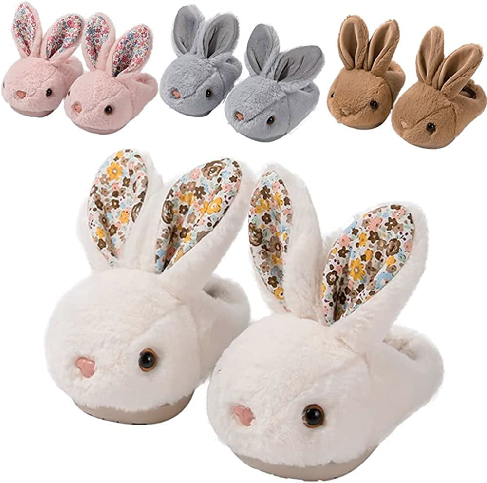 Toddler Bunny Slippers for Girls Boys Plush House Shoes Little Kid/Big Kid