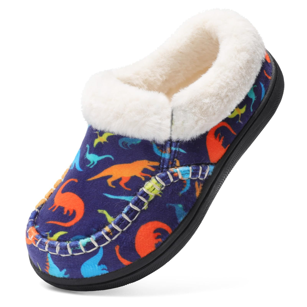LeIsfIt Kids Slippers Boys Girls Warm Memory Foam Fuzzy House Shoes