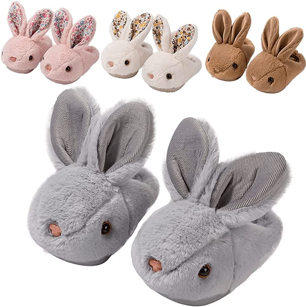Toddler Bunny Slippers for Girls Boys Plush House Shoes Little Kid/Big Kid