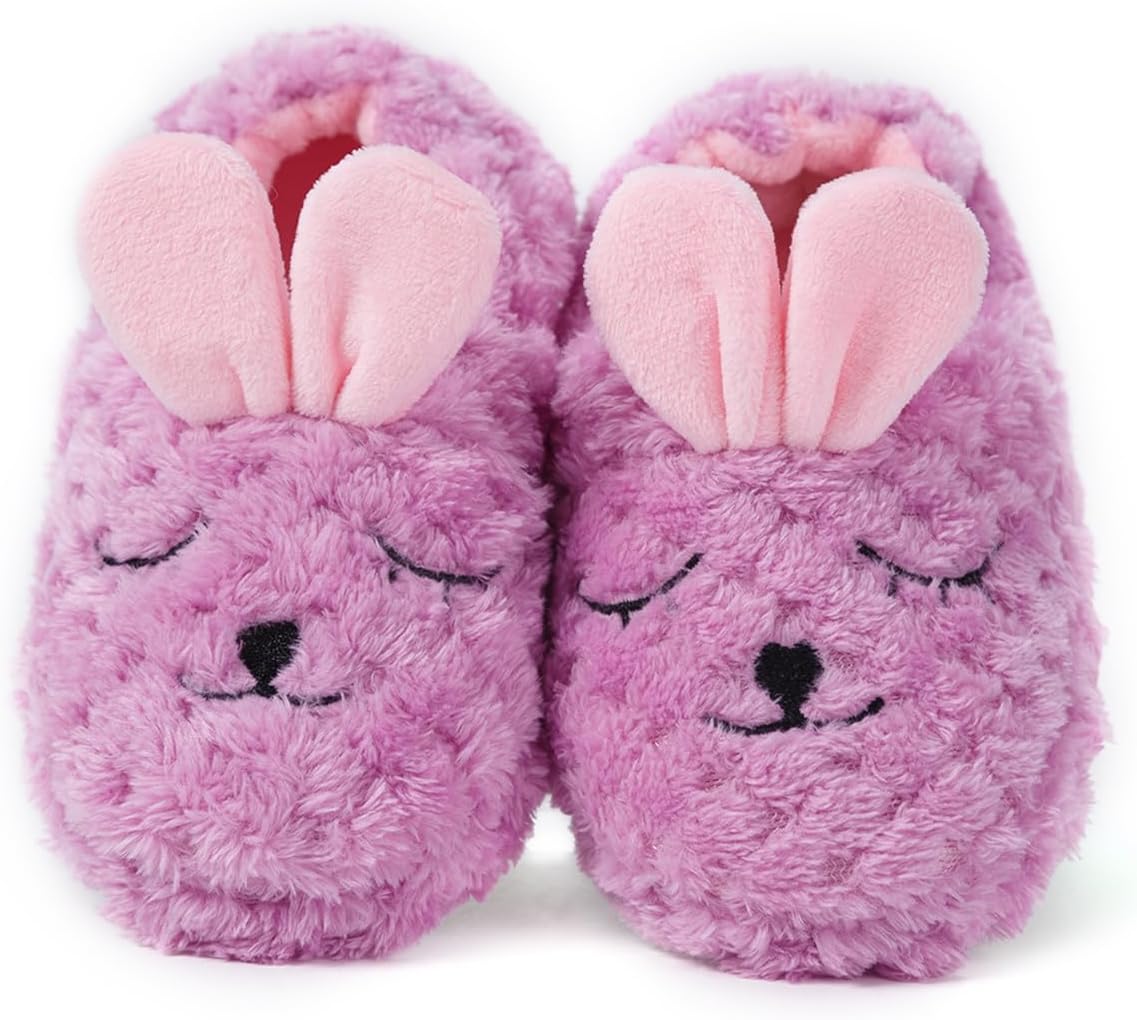 Baby Girl's Premium Soft Plush Slippers Cartoon Warm Winter House Shoes