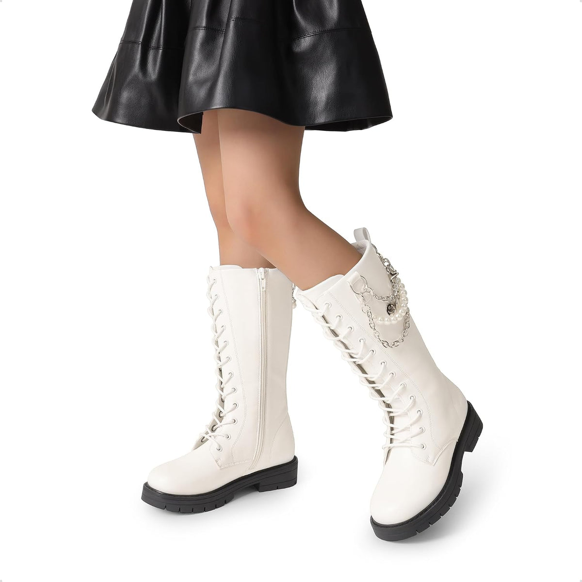 DREAM PAIRS Girls Riding Knee High Boots