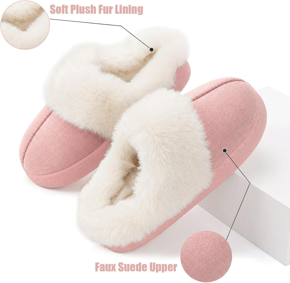 Dokela Kids Slippers Girls Boys Fuzzy Slippers House Shoes