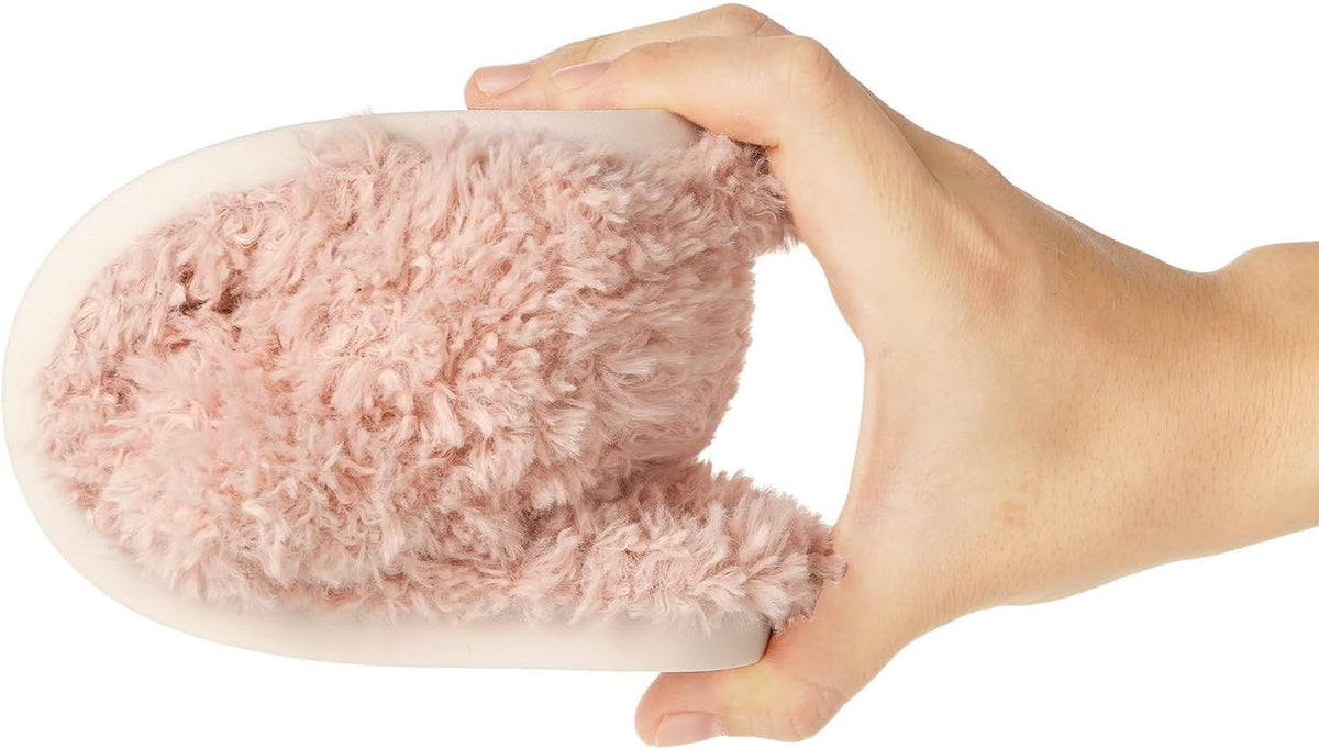 Dokela Fuzzy Open Toe Slippers for Kids Girls Boys House Slipper