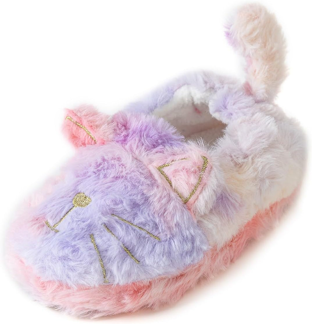 Toddler Boys Slippers Cartoon Cute Animals Plush Warm Home Shoes