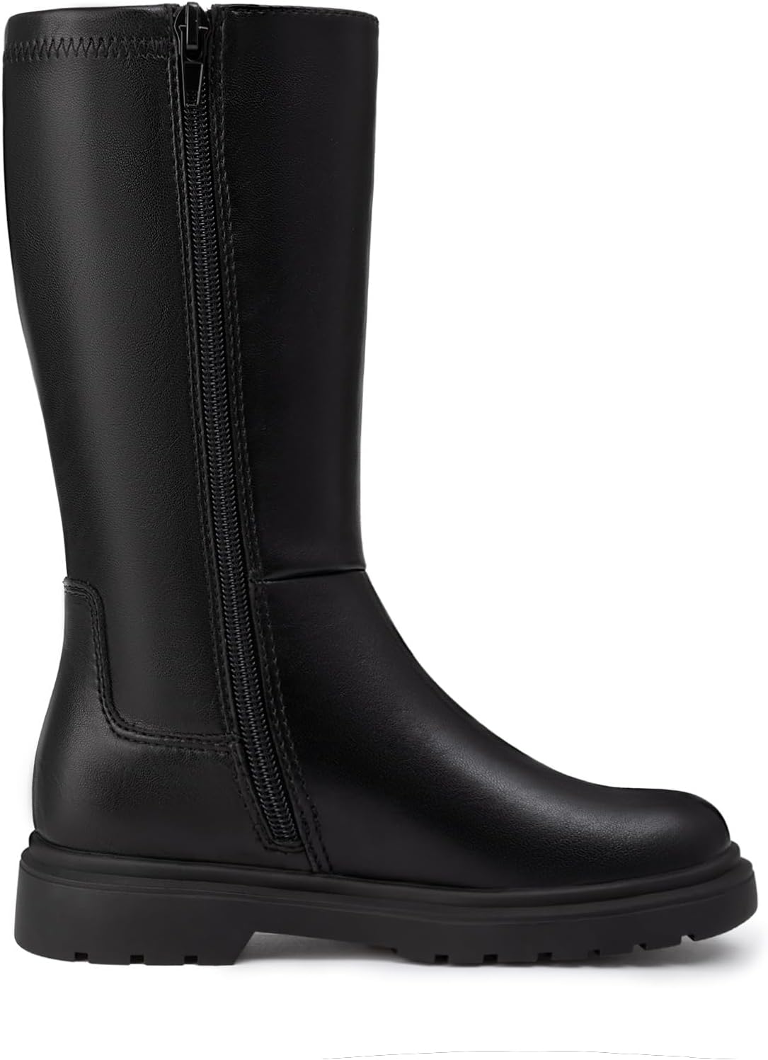 Athlefit Girls Knee High Riding Boots for Kids with Zipper