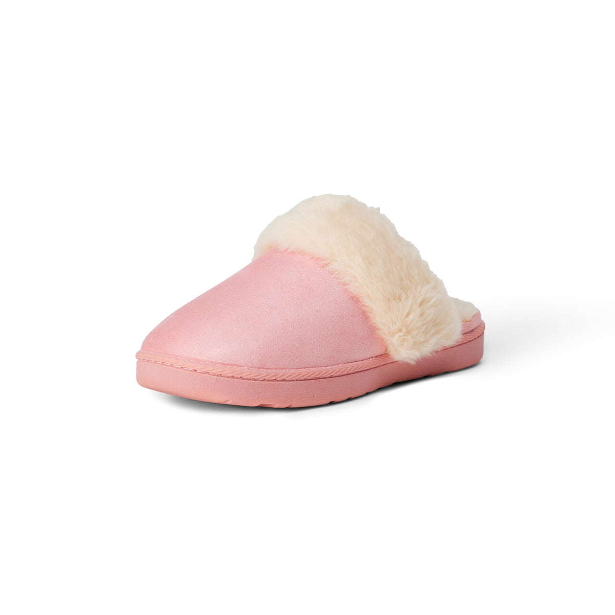 Amazon Essentials Girls' Cozy Faux Fur Trim Slippers