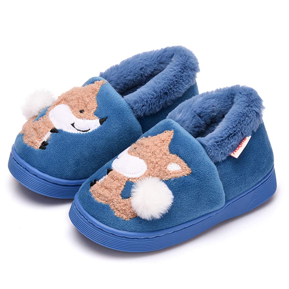 Ainikas Toddler Boys Girls Slippers Fluffy Little Kids House Slippers Warm Fur Cute Animal Home Slipper