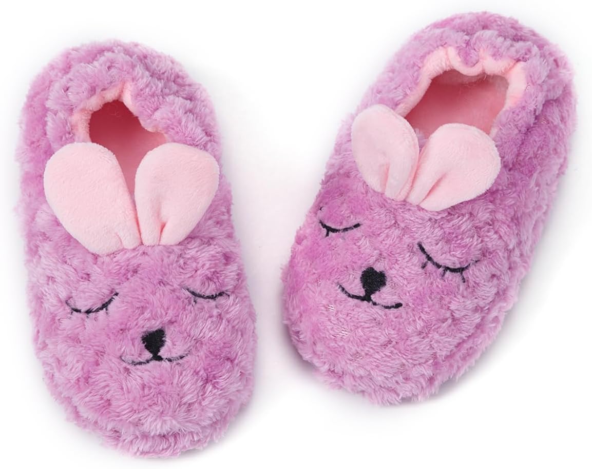 Baby Girl's Premium Soft Plush Slippers Cartoon Warm Winter House Shoes