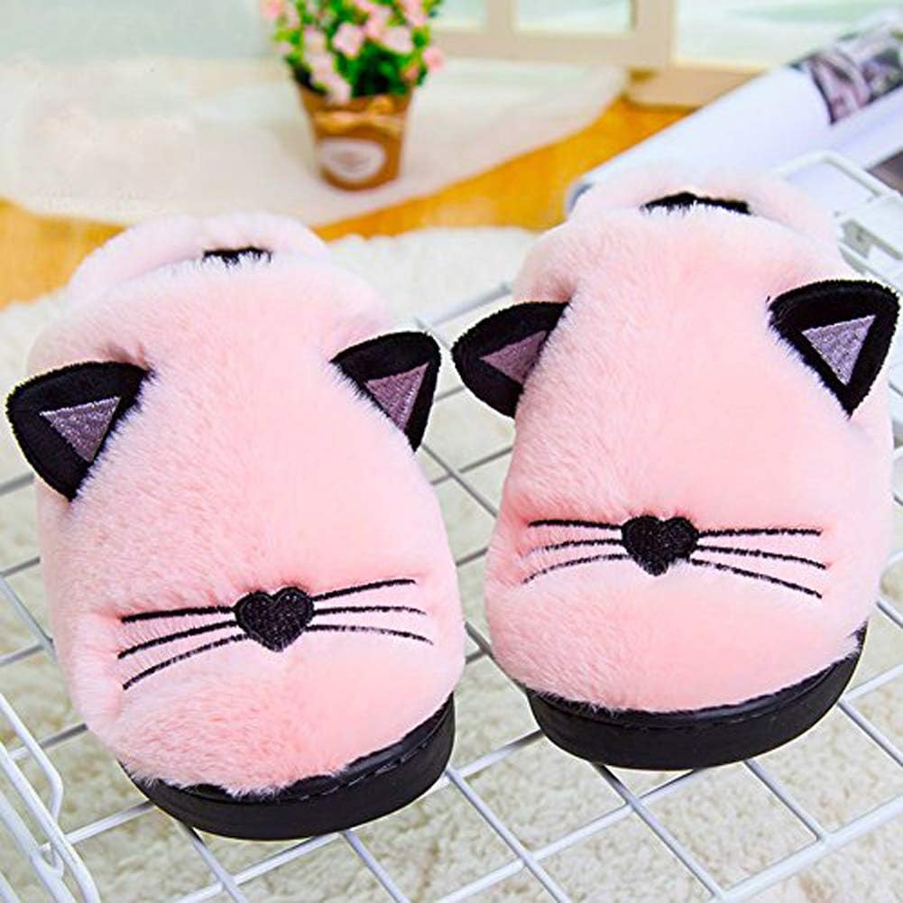 Kids Family Cute Cat Household Anti-Slip Indoor Home Slippers for Girls and Boys