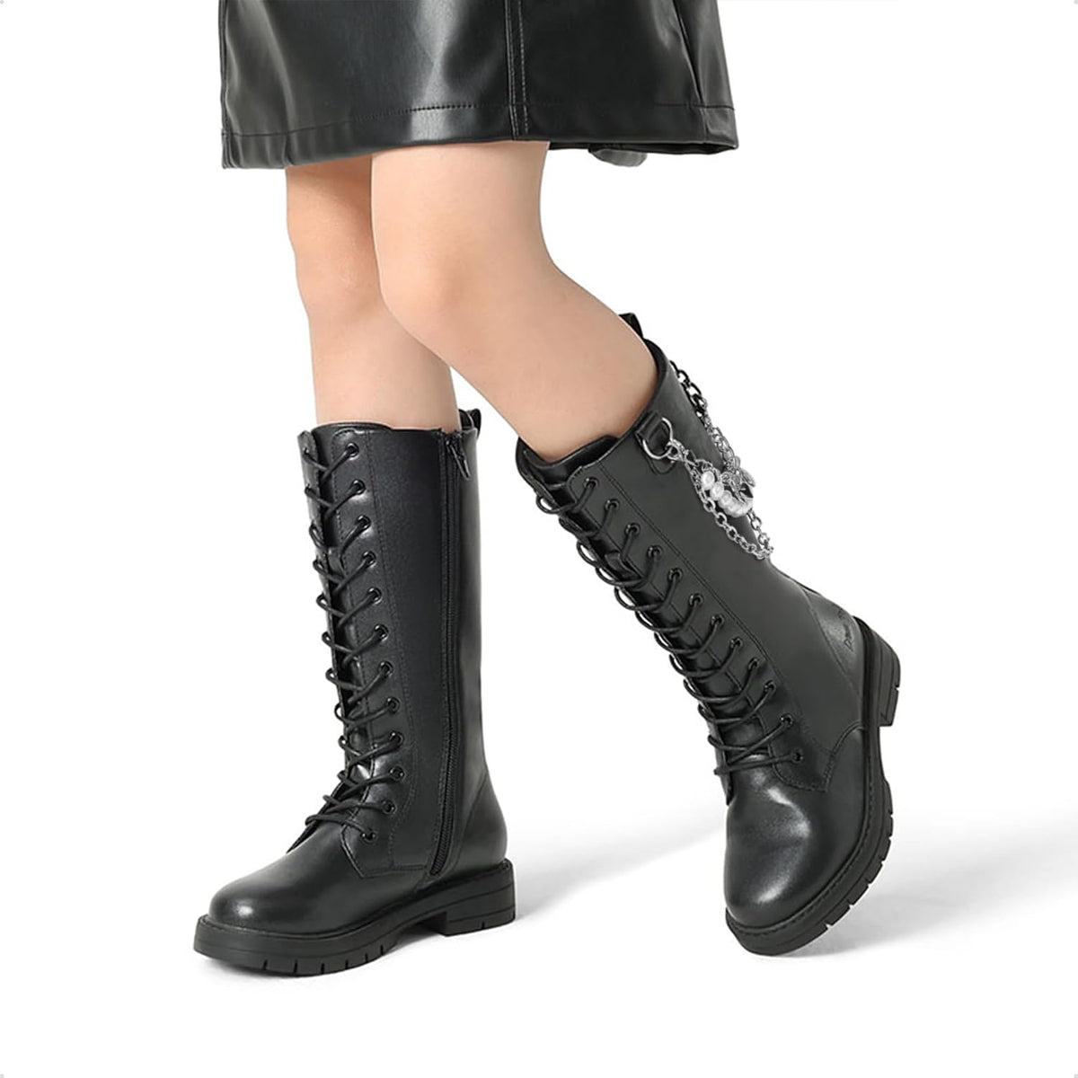 DREAM PAIRS Girls Riding Knee High Boots