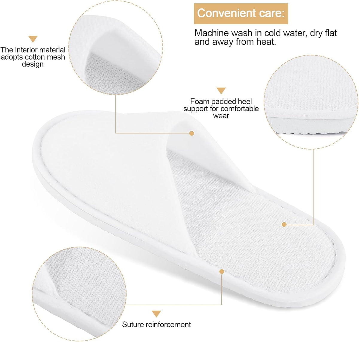 6 Pairs of Spa Slippers for Kids Hotel Babouches Disposable Outdoor Travel Swimming Camping House Boys Girls Slipper Non-slip Soles for Children 6-10 Years Old