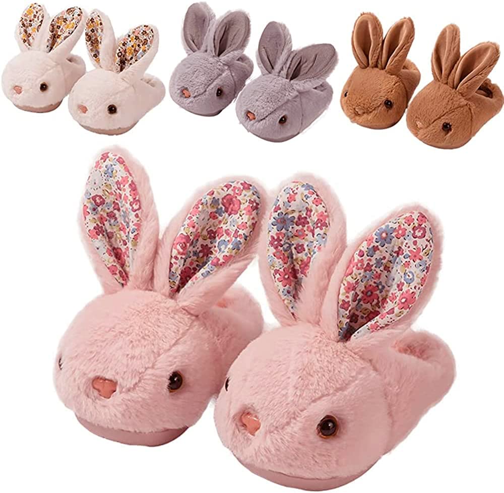 Toddler Bunny Slippers for Girls Boys Plush House Shoes Little Kid/Big Kid