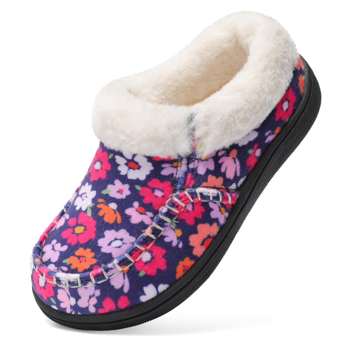 LeIsfIt Kids Slippers Boys Girls Warm Memory Foam Fuzzy House Shoes