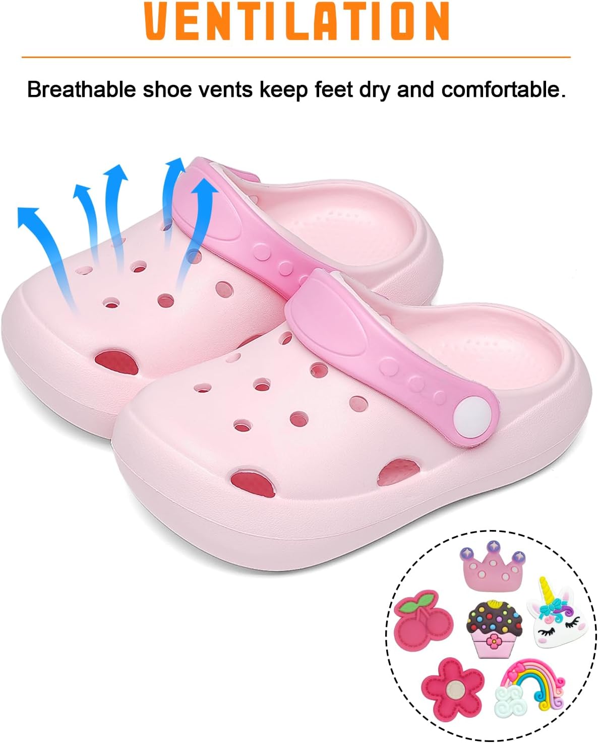 Toddler Kids Clogs Boys Girls Slip on Slides Sandals Children Summer Beach Pool Outdoor Water Shoes Shower Slippers