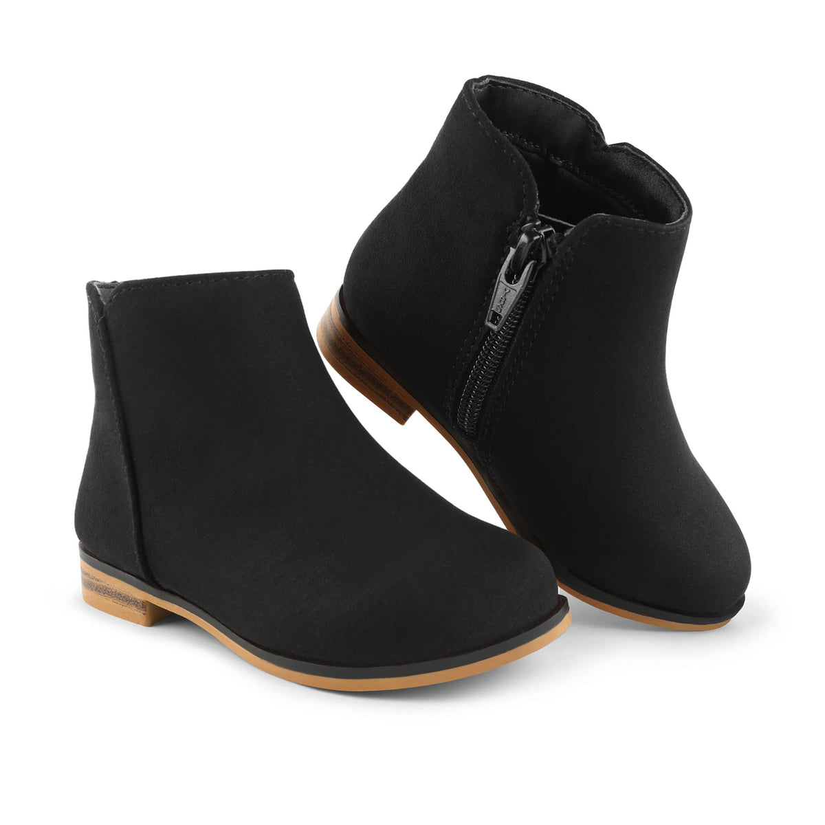 Girls Boots Kids Ankle Boots With Zipper Dress Boot Low Heels Booties for Toddler Little Kids