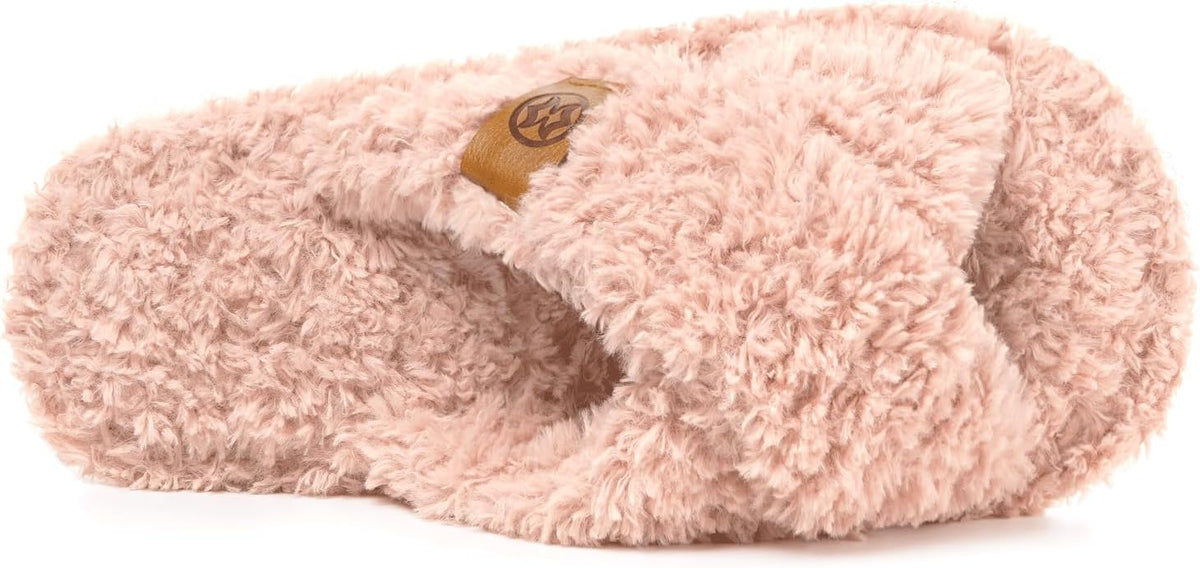 Dokela Fuzzy Open Toe Slippers for Kids Girls Boys House Slipper