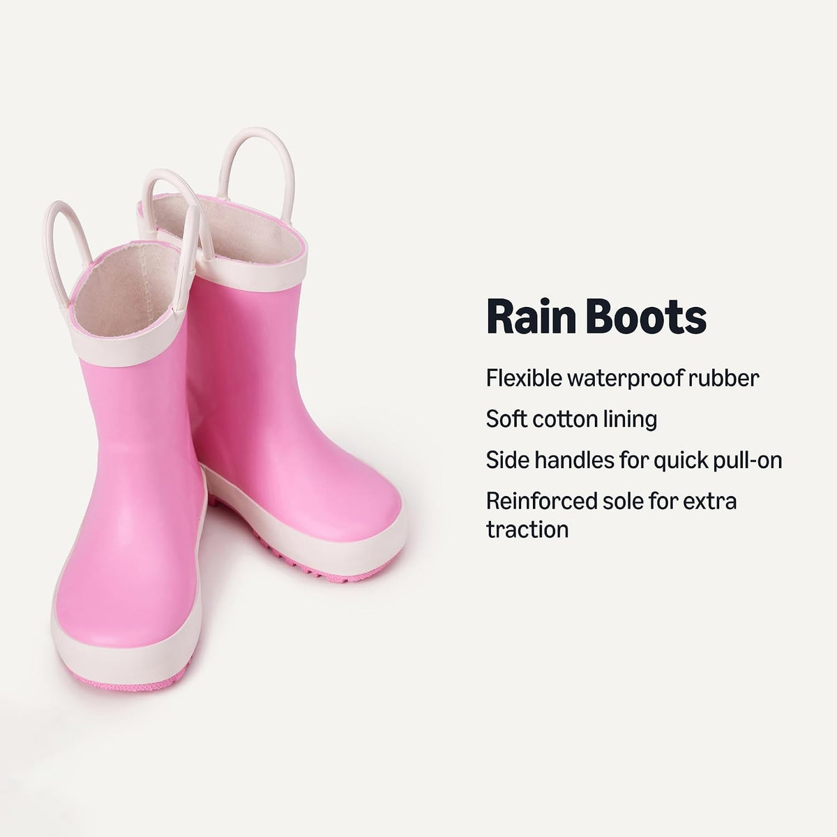 Amazon Essentials x Sofia Grainge Unisex Toddlers' Waterproof Rubber Rain Boots for Boys and Girls