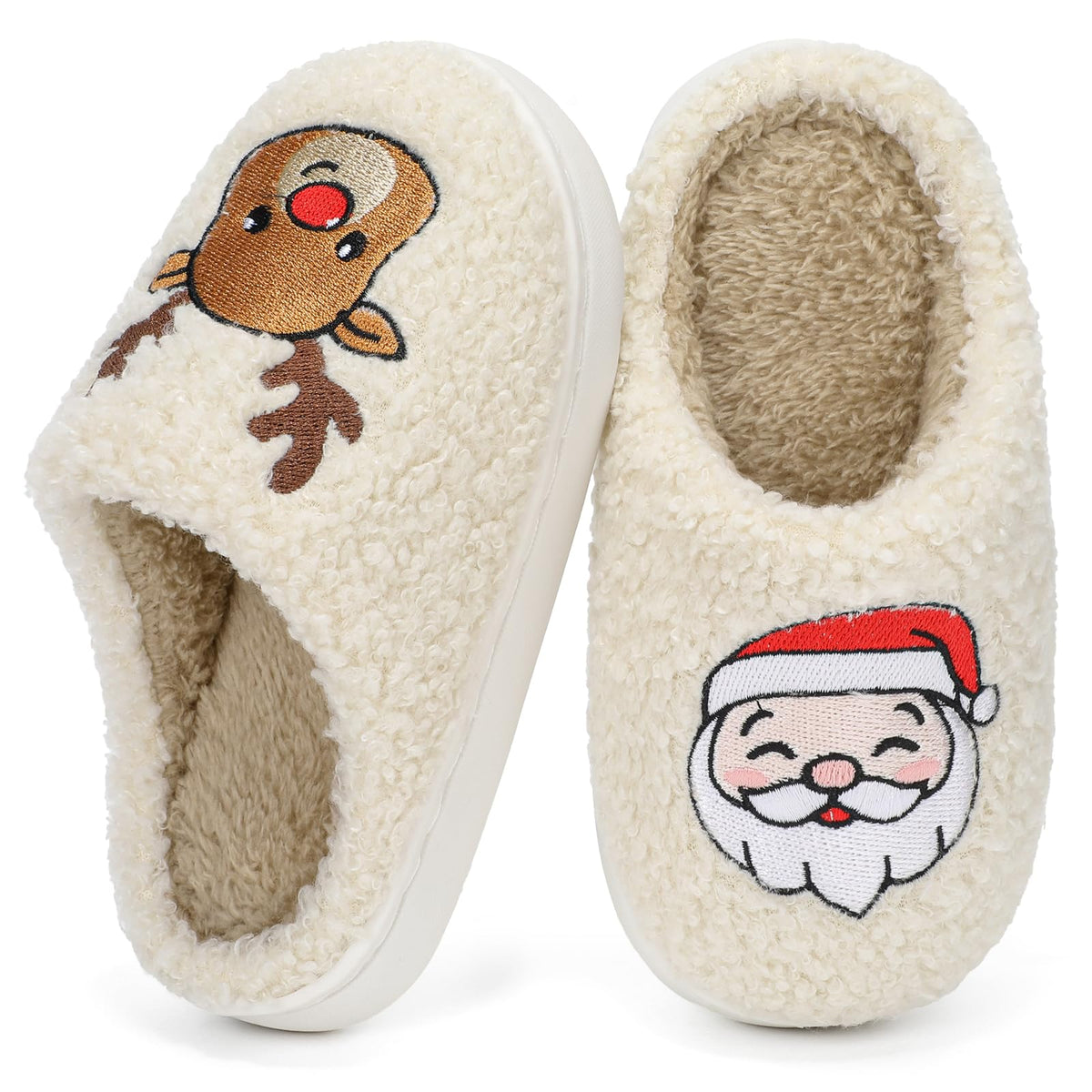 Toddler Boys and Girls Non-Slip Warm Plush House Slippers