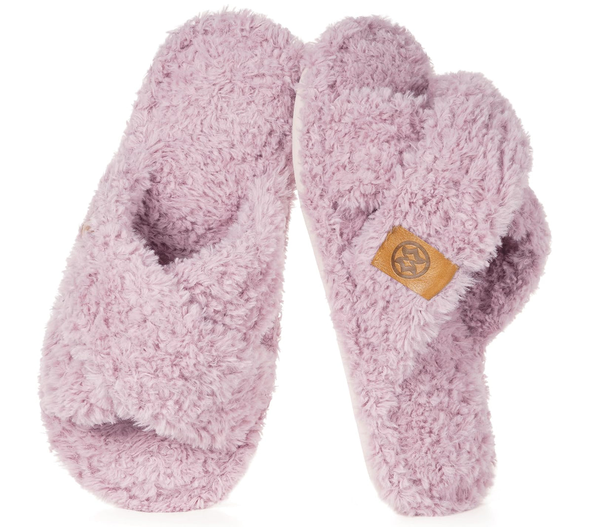 Dokela Fuzzy Open Toe Slippers for Kids Girls Boys House Slipper