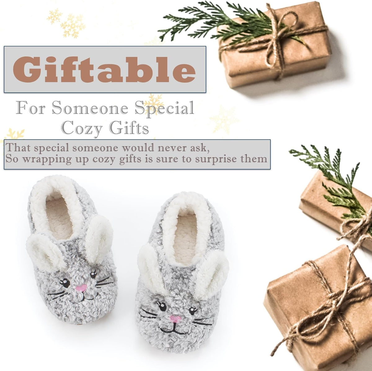 Cozylook Cute Animal Slippers for Women and Kids Fuzzy Non Slip Soft Sole