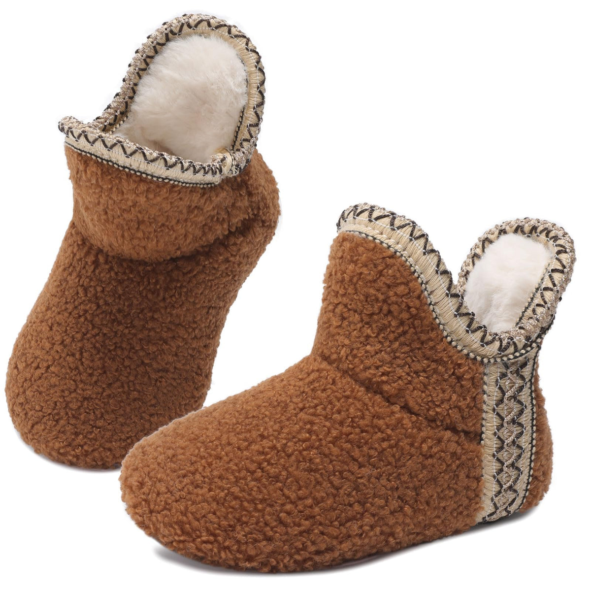 LeIsfIt Toddler Slippers Girls Boys Warm Plush Lined House Shoes