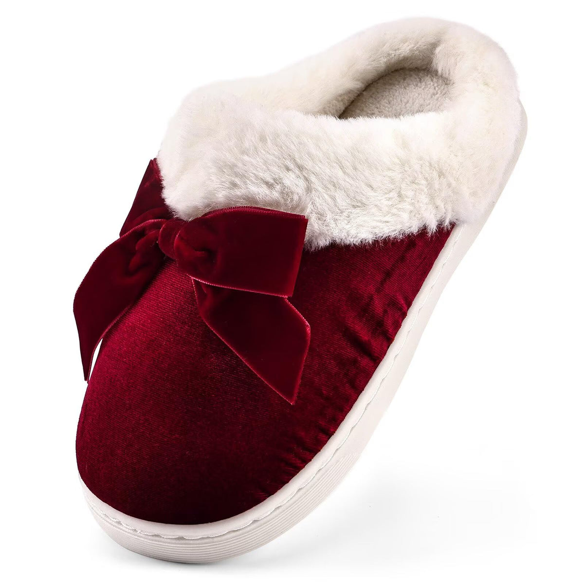 IceUnicorn Girls Slippers Cute Bow Kids Warm House Shoes
