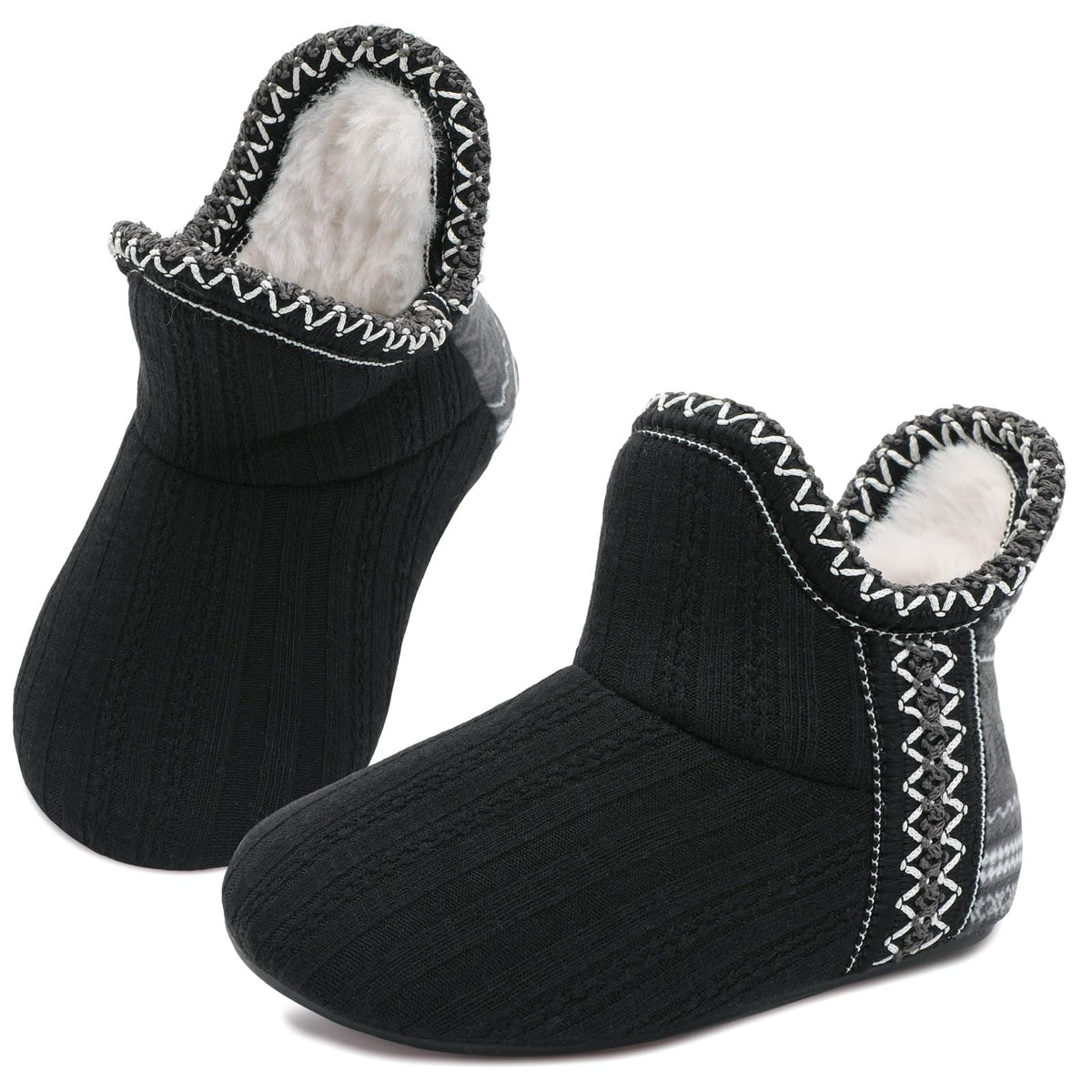 LeIsfIt Toddler Slippers Girls Boys Warm Plush Lined House Shoes