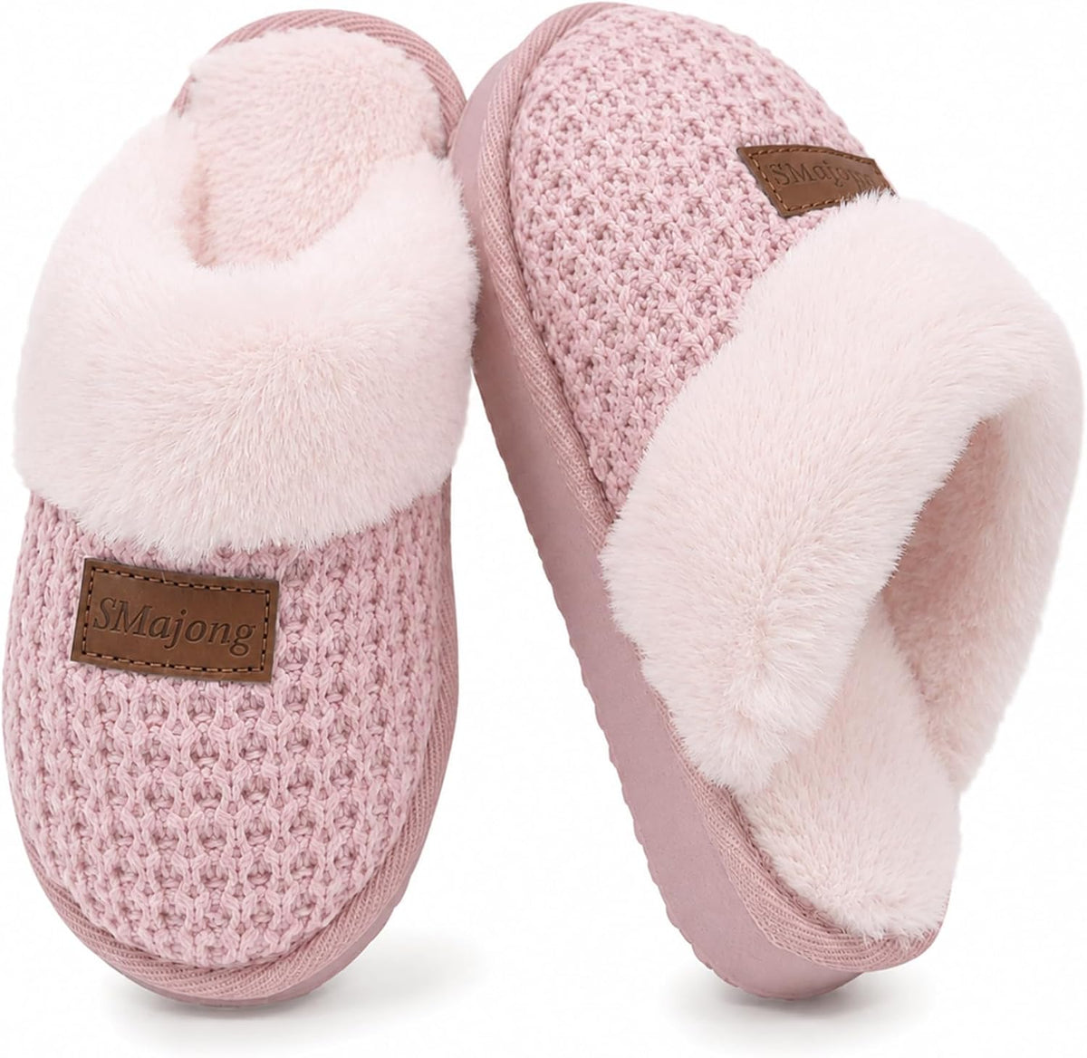 SMajong Kids Slippers Girls Boys Plush Lined
