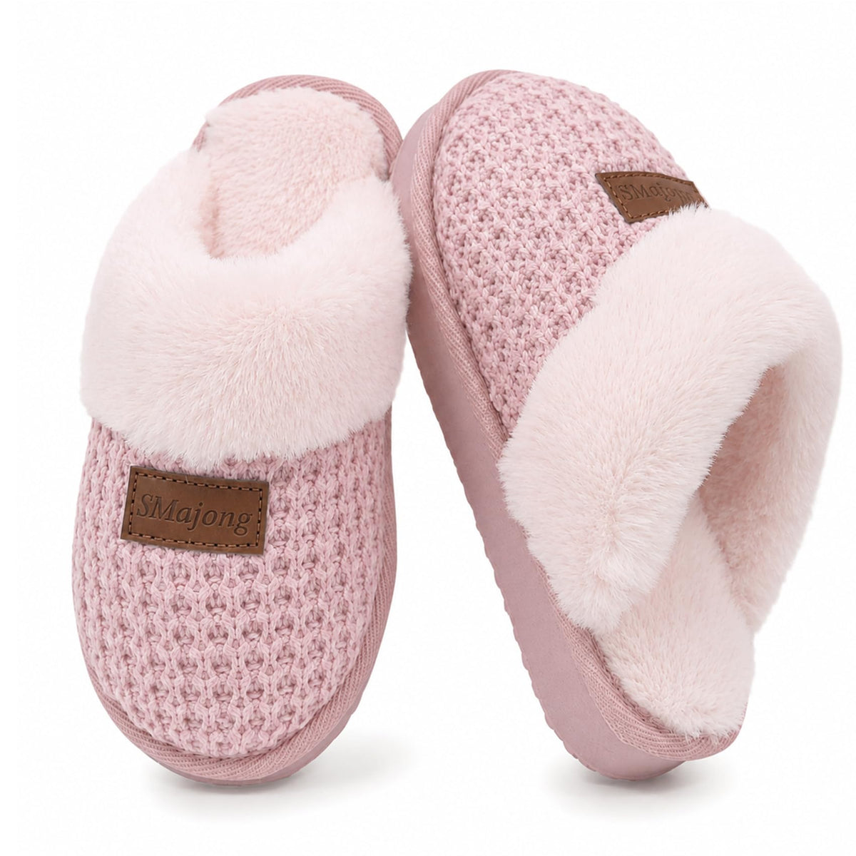 SMajong Kids Slippers Girls Boys Plush Lined