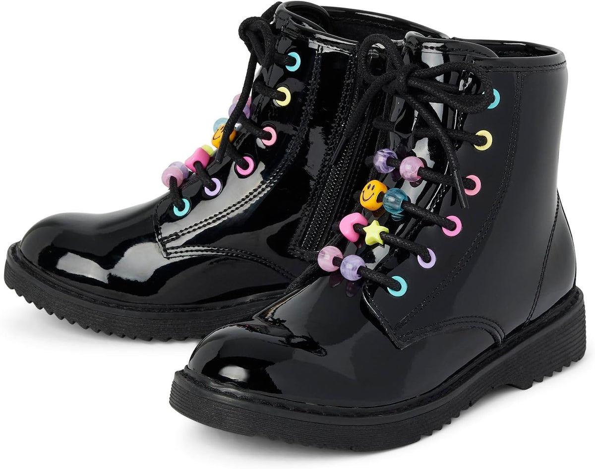 The Children's Place Girls' Girls Lace Up Combat Boots
