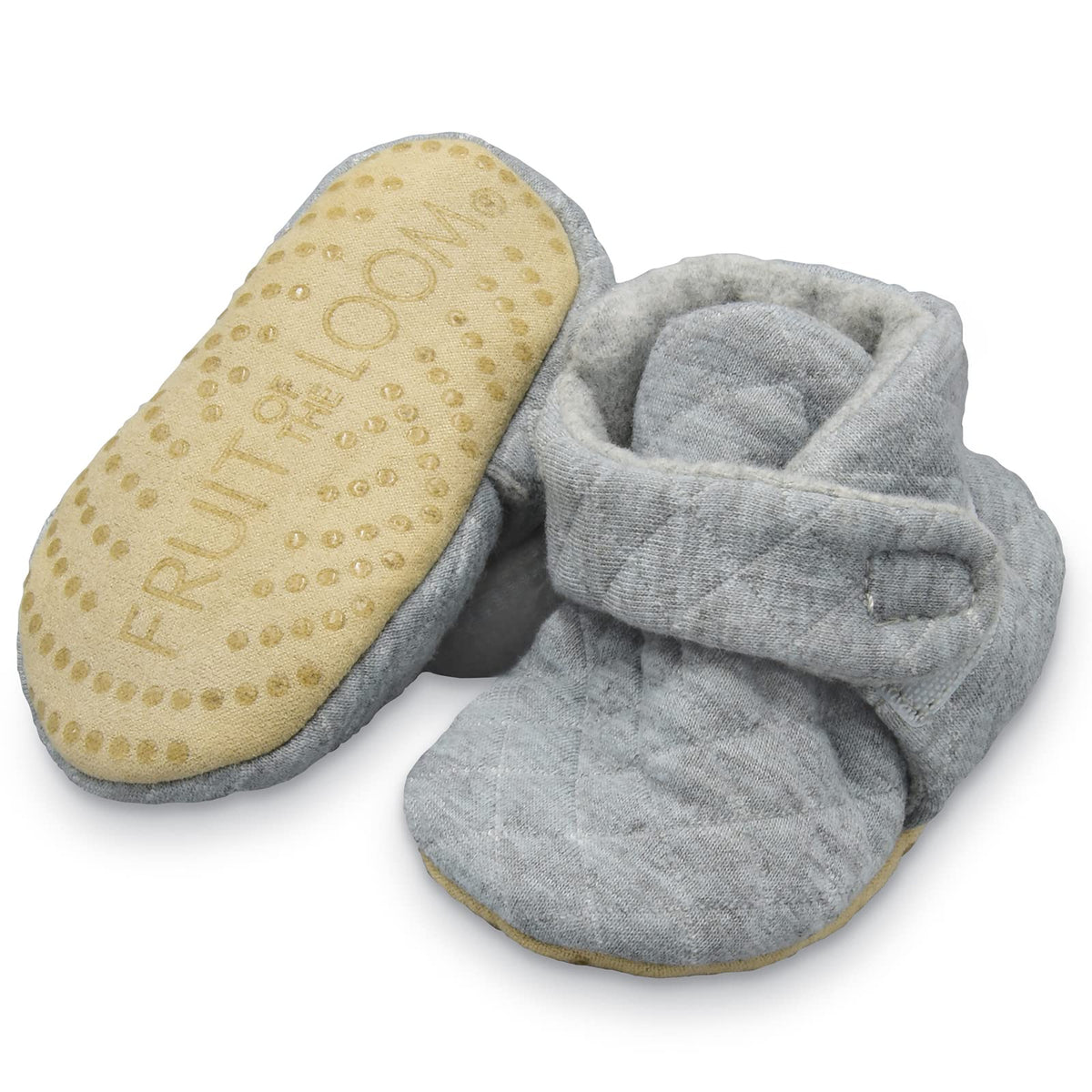 Fruit of the Loom Cozy Thermal Wrap Booties with Non-slip Grips for Baby Girls, Boys, Unisex -