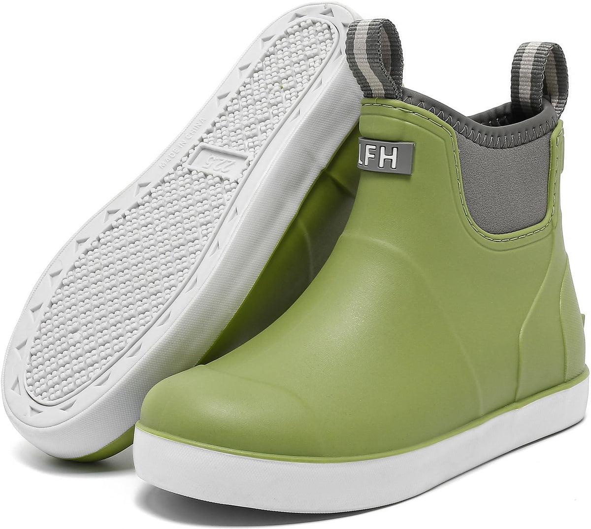 Kids Deck Boots,Waterproof Ankle Rain Boots for Boys and Girls Rubber Boots